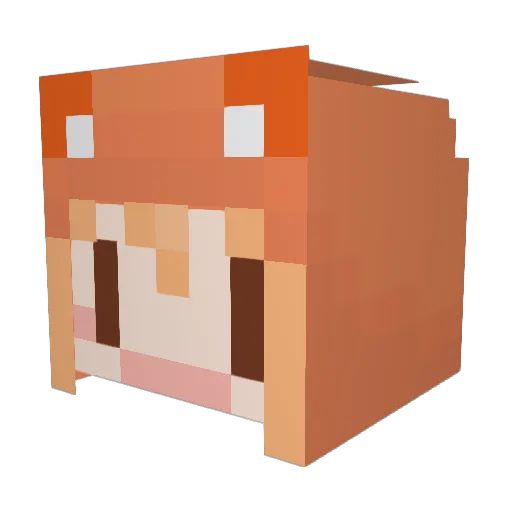 hinarche Minecraft avatar head, 3D render