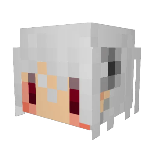 hinata4100 Minecraft avatar head, 3D render