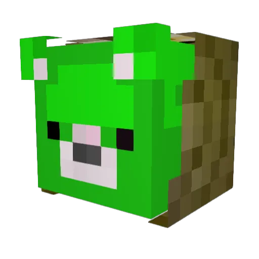 hinehine Minecraft avatar head, 3D render