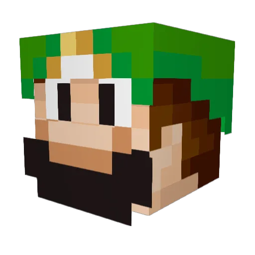 hinte77 Minecraft avatar head, 3D render