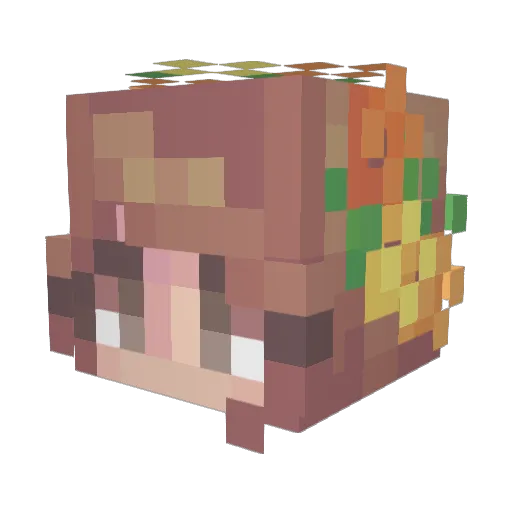 hintzey Minecraft avatar head, 3D render