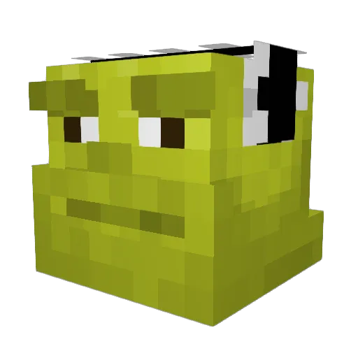 hiodio Minecraft avatar head, 3D render
