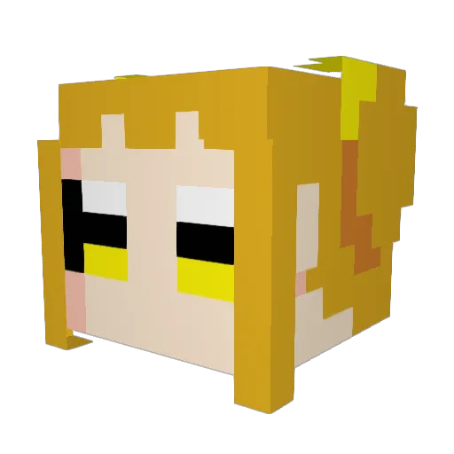 hipaninii Minecraft avatar head, 3D render