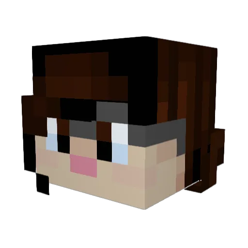 hiphillbert Minecraft avatar head, 3D render