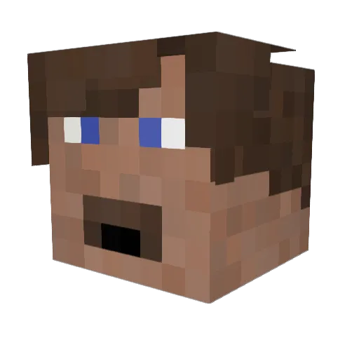 hipo116 Minecraft avatar head, 3D render