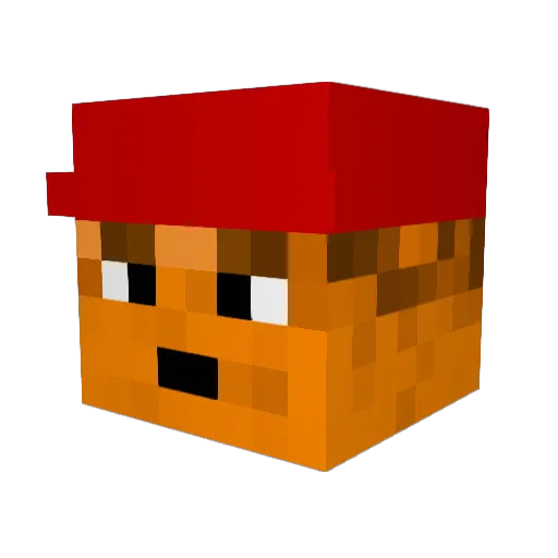 hipphopp Minecraft avatar head, 3D render