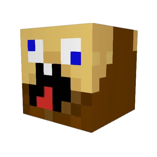 hippie404 Minecraft avatar head, 3D render