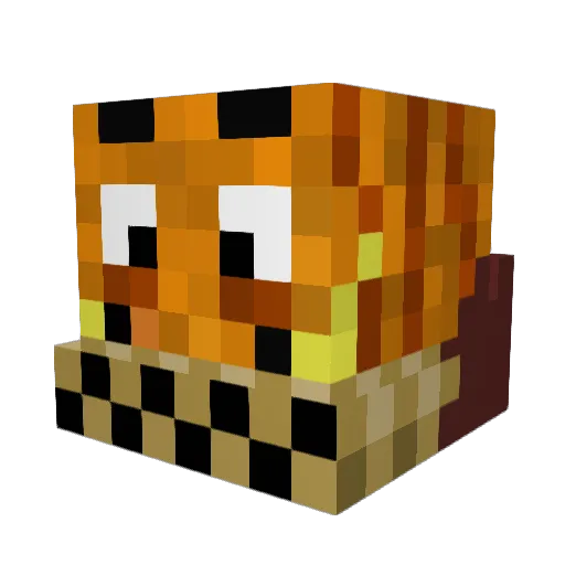 hippodaniel Minecraft avatar head, 3D render