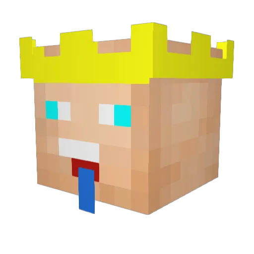hippohoppo Minecraft avatar head, 3D render