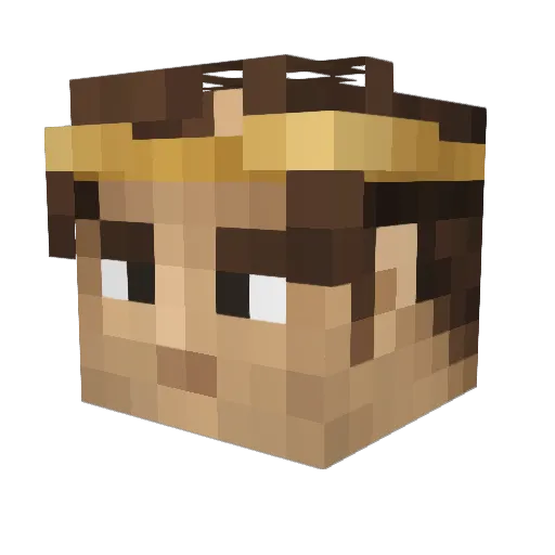 hippokleides_ Minecraft avatar head, 3D render
