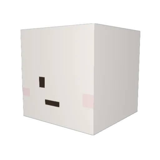 hipuco Minecraft avatar head, 3D render