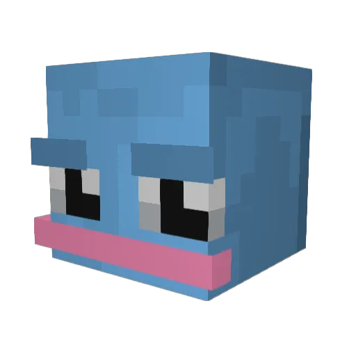 hiqt Minecraft avatar head, 3D render