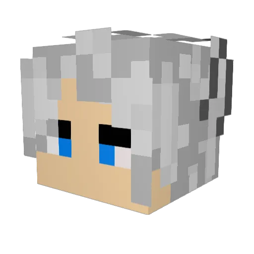 hirabo008 Minecraft avatar head, 3D render