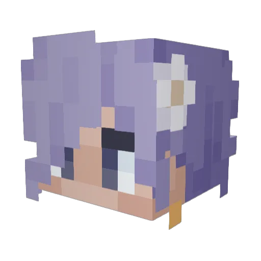 hiraelith Minecraft avatar head, 3D render