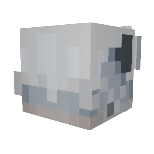 hiraethee Minecraft avatar head, 3D render