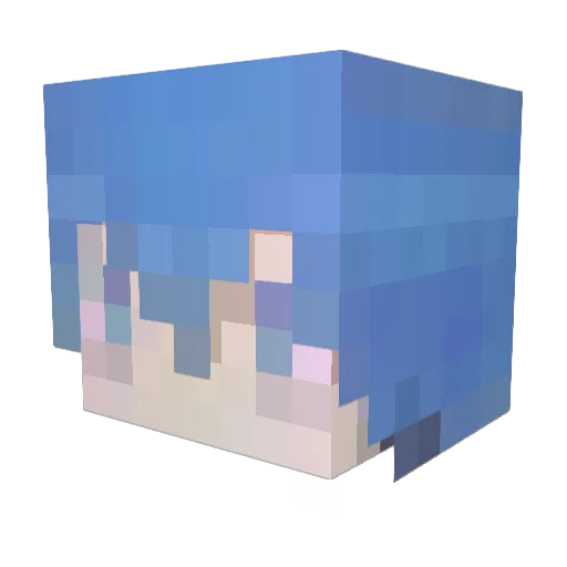 hiragi12 Minecraft avatar head, 3D render