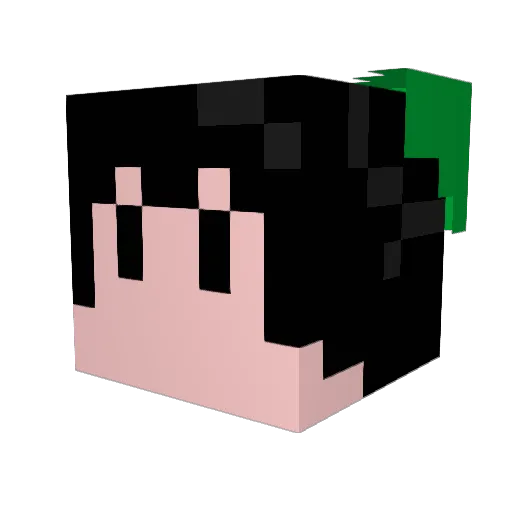 hirakori Minecraft avatar head, 3D render