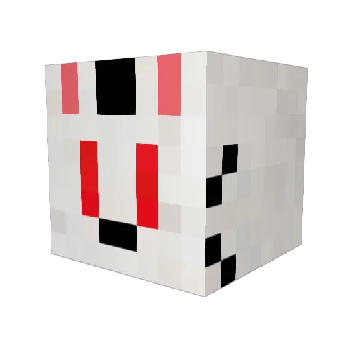 hiramecchi Minecraft avatar head, 3D render