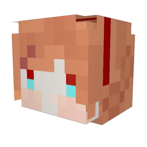 hirari16 Minecraft avatar head, 3D render