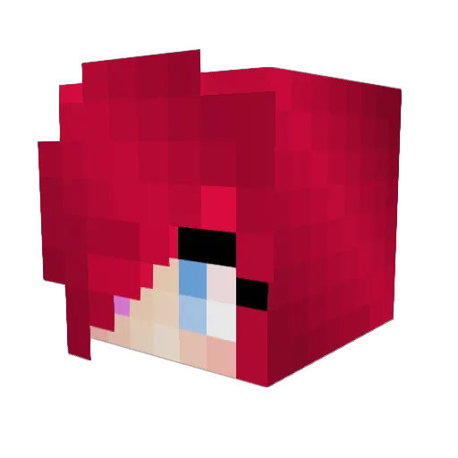 hire34 Minecraft avatar head, 3D render