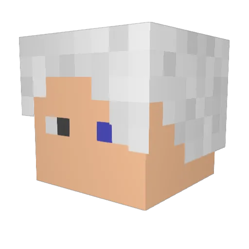 hirise5 Minecraft avatar head, 3D render