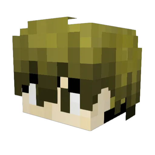 hiro0202z Minecraft avatar head, 3D render