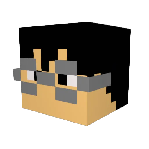 hiro1351 Minecraft avatar head, 3D render