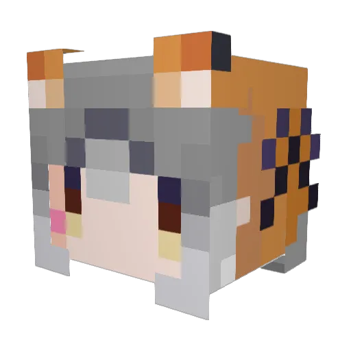 hiro_091 Minecraft avatar head, 3D render