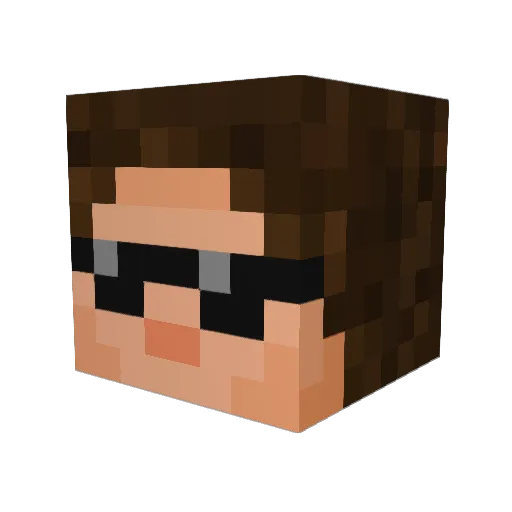 hiro_fumiko Minecraft avatar head, 3D render
