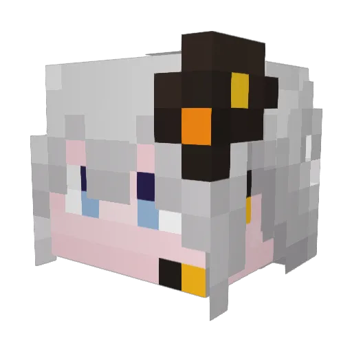 hiro_hihi Minecraft avatar head, 3D render