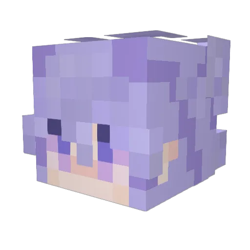 hiro_maker Minecraft avatar head, 3D render