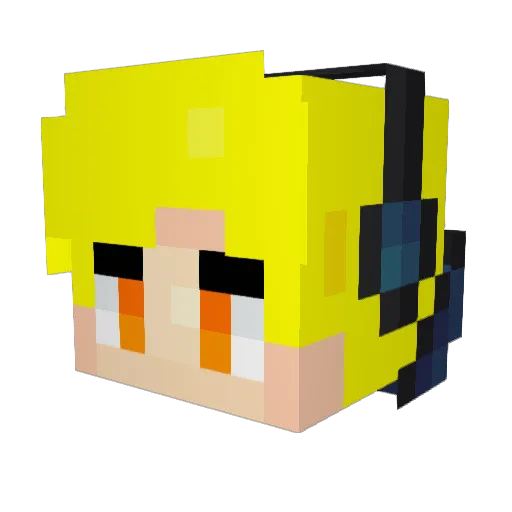 hiroba72 Minecraft avatar head, 3D render