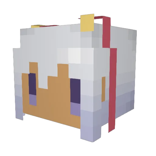 hirohirosan Minecraft avatar head, 3D render
