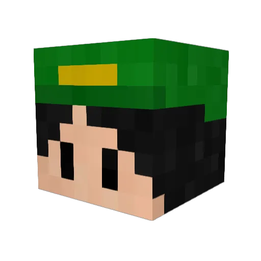 hiroki109 Minecraft avatar head, 3D render