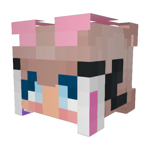 hirokunn17 Minecraft avatar head, 3D render