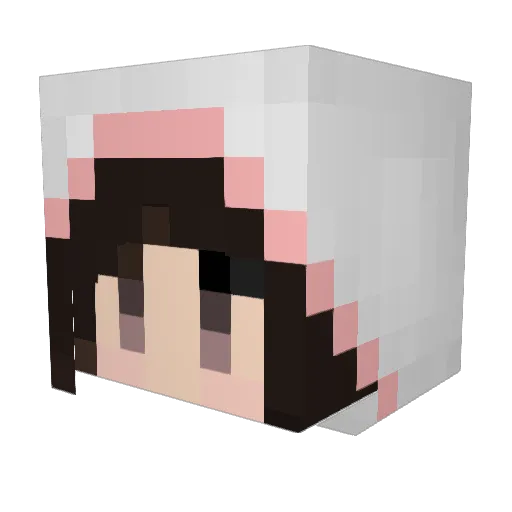 hirona765 Minecraft avatar head, 3D render