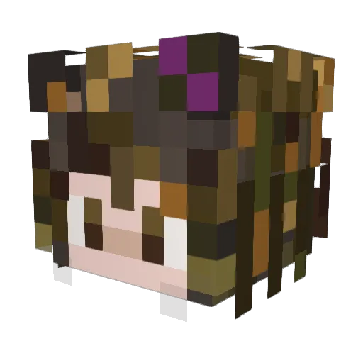 hiroorinn Minecraft avatar head, 3D render
