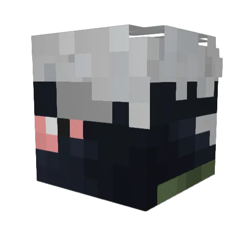 hiroscho Minecraft avatar head, 3D render