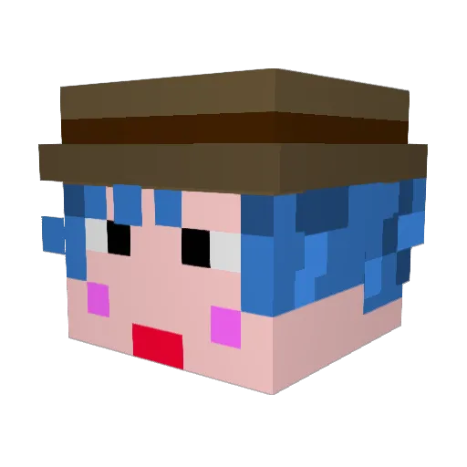 hiroshi0411 Minecraft avatar head, 3D render