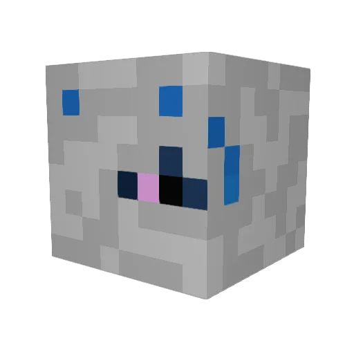 hiroyaoku Minecraft avatar head, 3D render