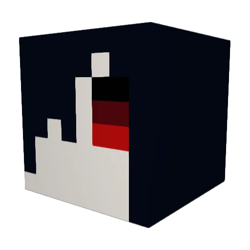 hirtokageka Minecraft avatar head, 3D render