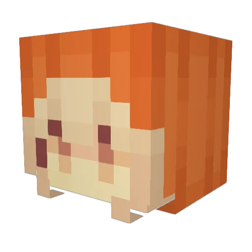hisLisichka Minecraft avatar head, 3D render