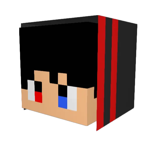 hisato_craft Minecraft avatar head, 3D render