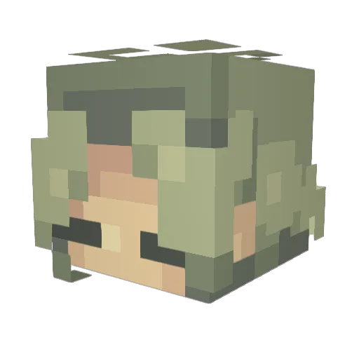 hisokas_ass Minecraft avatar head, 3D render