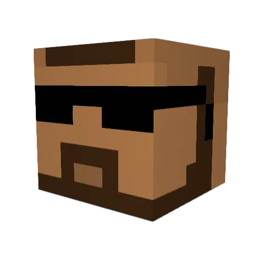 hisole Minecraft avatar head, 3D render