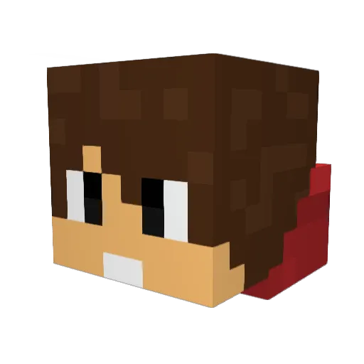 hisorange Minecraft avatar head, 3D render