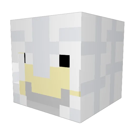 hisroyalHAINEus Minecraft avatar head, 3D render