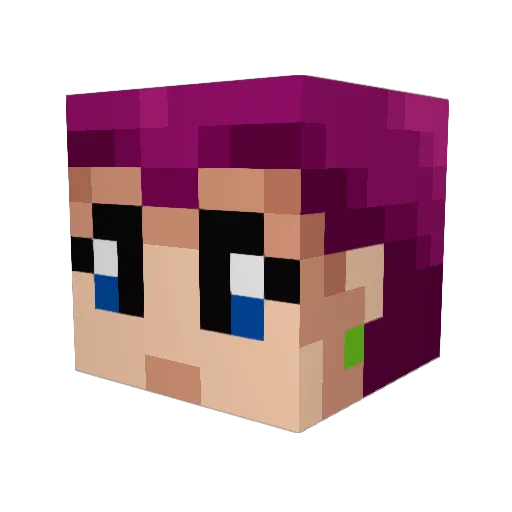 histericow Minecraft avatar head, 3D render