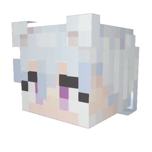 historiachan Minecraft avatar head, 3D render