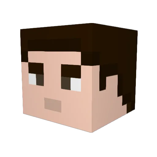 historywright Minecraft avatar head, 3D render